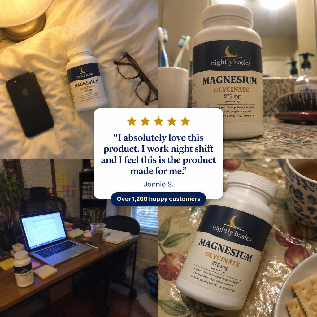Customers with their Nightly Basics bottle